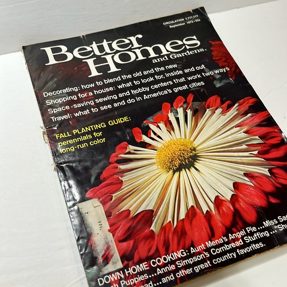 1973 Better Homes and Garden vintage magazine.  Full page cover ads.